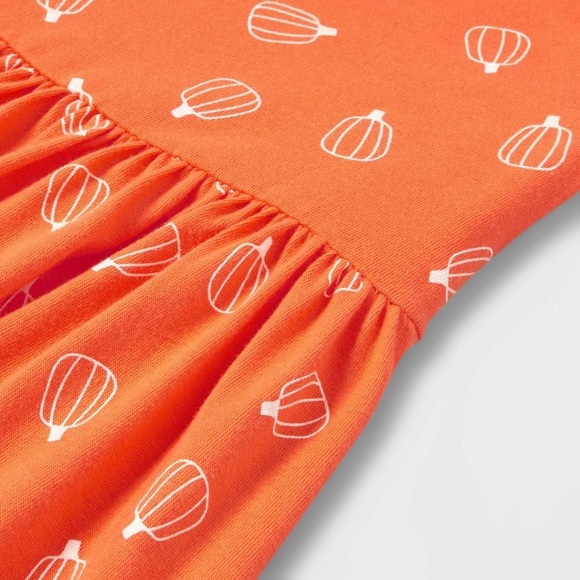 BNWT Cat & Jack Short Sleeve Pumpkin Dress 18 months - Picture 3 of 4